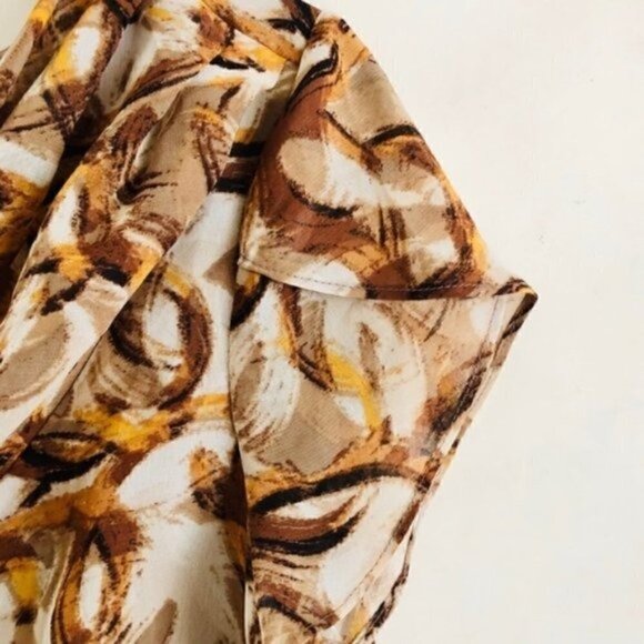 212 Collection Blouse M Petite Cowl Neck Circle Chain Print - Picture 4 of 8